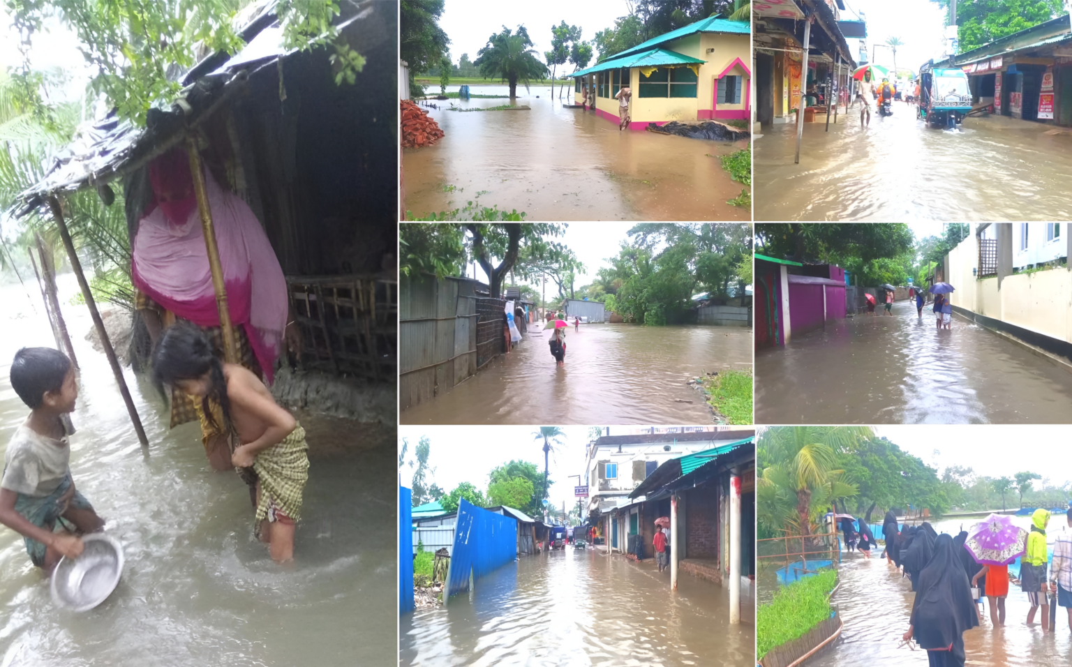 মাতারবাড়ীতে জলাবদ্ধতার করাল থাবা, পানিবন্দি হাজার হাজার মানুষ